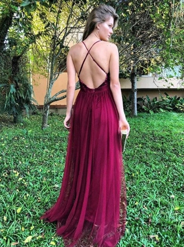 Sexy Backless Prom Dress Long, Pageant Dress, Evening Dress, Dance Dresses, Graduation School Party Gown