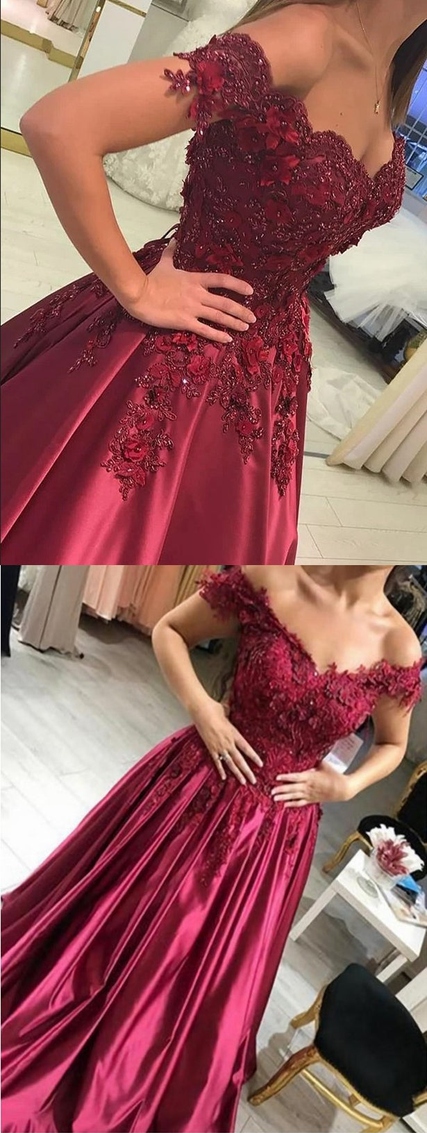 Ball Gown Off The Shoulder Straps, Prom Dress For Teens, Evening Dress, Formal Dresses, Graduation School Party Dance Dress