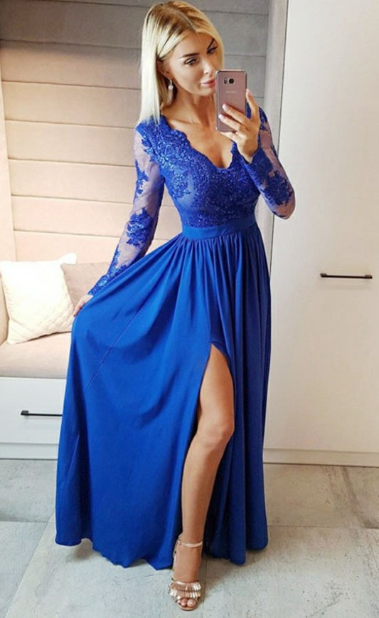 Prom Dress Long Sleeves, Evening Dress,Graduation School Party Gown
