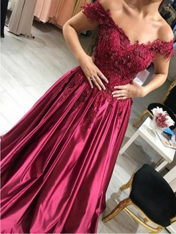 Ball Gown Off The Shoulder Straps, Prom Dress For Teens, Evening Dress, Formal Dresses, Graduation School Party Dance Dress