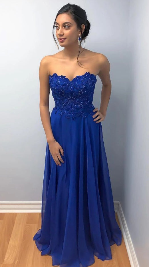 Royal Blue Prom Dress, Pageant Dress, Evening Dress, Dance Dresses, Graduation School Party Gown