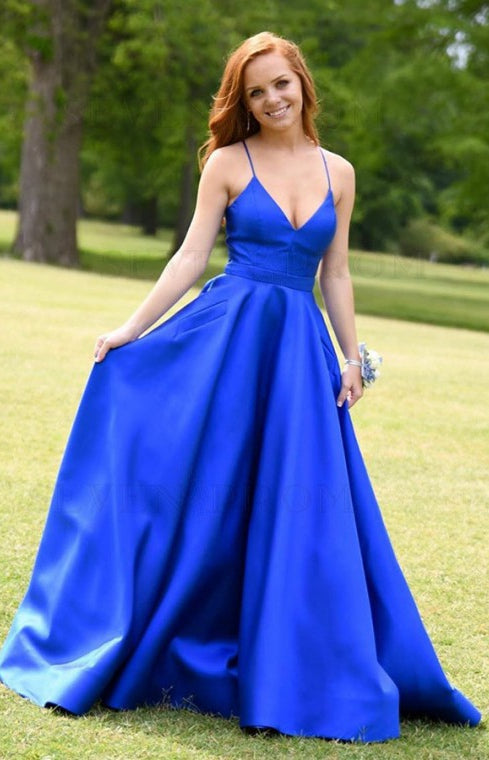 Royal Blue Prom Dress Long, Prom Dresses, Pageant Dress, Evening Dress, Ball Dance Dresses, Graduation School Party Gown