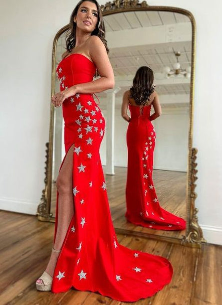 Red Sexy Long Prom Dresses,Hoco Dresses, Party Dresses DT1447