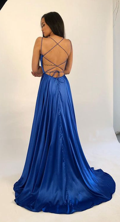 Sexy Prom Dress with Slit, Prom Dresses, Pageant Dress, Evening Dress, Ball Dance Dresses, Graduation School Party Gown