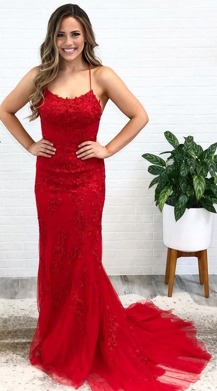 Tulle/Lace Prom Dress Long with Appliques and Beading,Prom Dresses,Pageant Dress