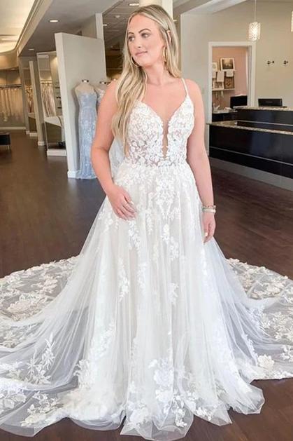 A-line Tulle/Lace Wedding Dresses DT1561