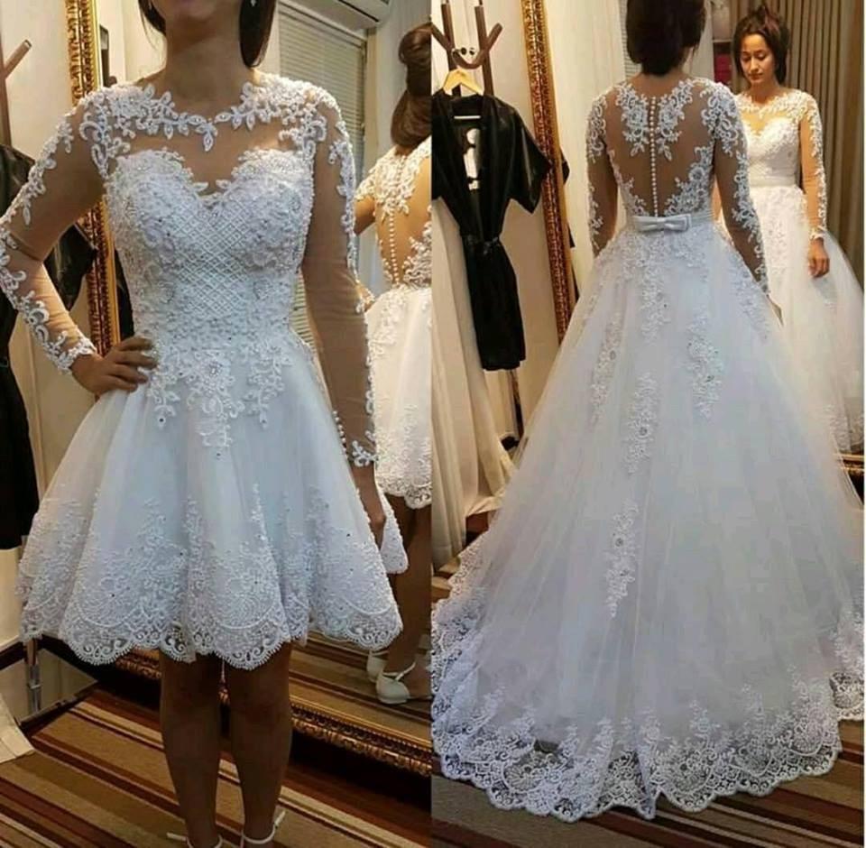 New Style Wedding Dress 2 In 1, Bridal Gown ,Dresses For Brides