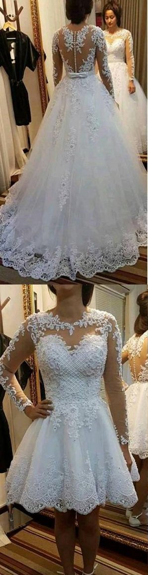 New Style Wedding Dress 2 In 1, Bridal Gown ,Dresses For Brides
