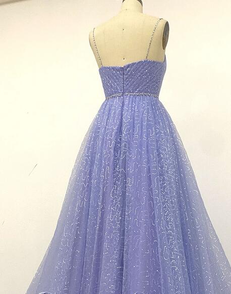 Sparkly Long Prom Dress with Beading,Prom Dresses,Pageant Dress