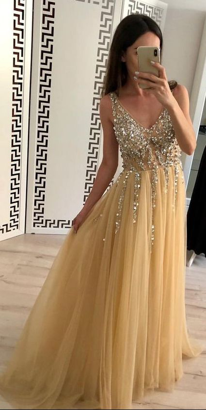 Beaded Prom Dress Long, Prom Dresses For Teens, Dresses For Party, Formal Dress
