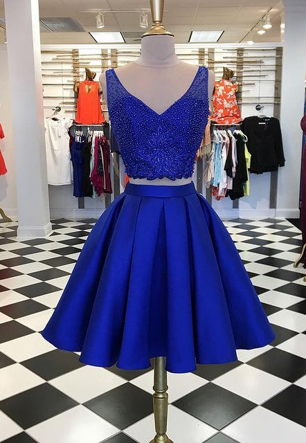 Two Pieces Homecoming Dress, Short Prom Dress ,Dresses For Graduation Party, Evening Dress, Formal Dress, DTH0760