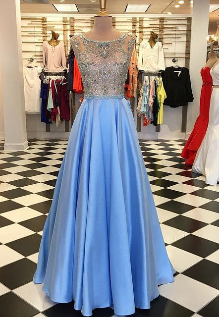 Beading Long Prom Dress,Prom Dresses,Pageant Dress,Evening Dress,Ball Dance Dresses,Graduation School Party Gown