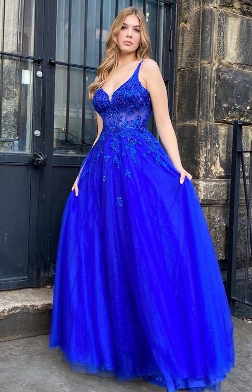 Royal Blue Prom Dresses Long , Dance Dresses, Graduation School Party Gown