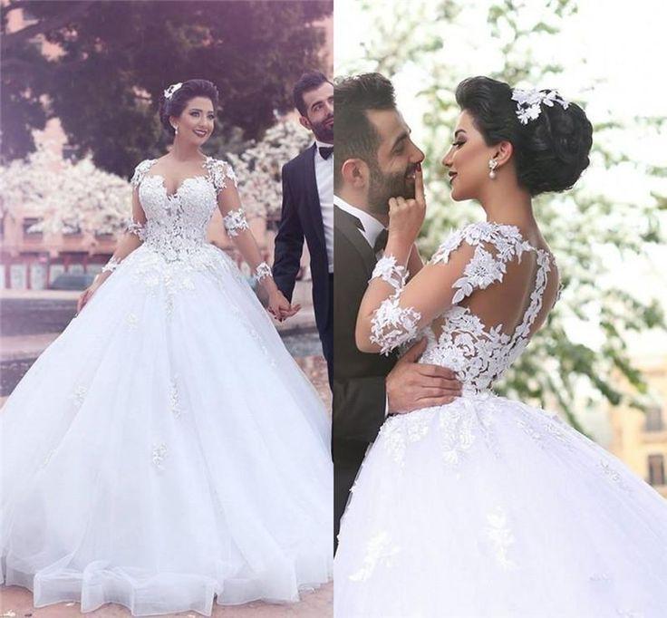 Wholesale New Style Princess Wedding Dress with Sleeves, Bridal Gown ,Dresses For Brides