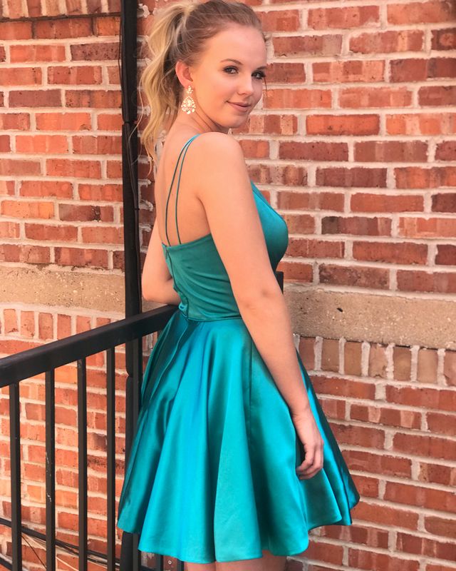 Simple Green Homecoming Dress , Short Prom Dress, Formal Outfit, Back to School Party Gown