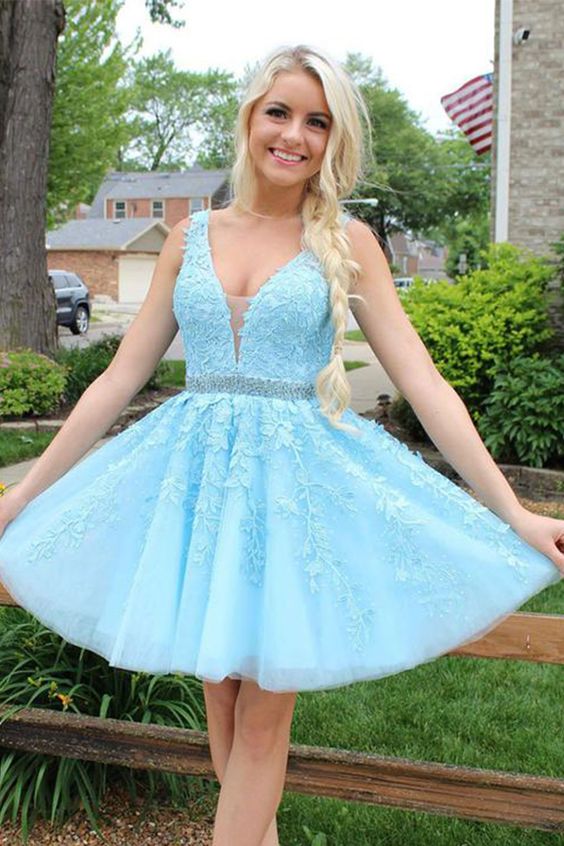 Lace Homecoming Dress, Short Prom Dress ,Dresses For Graduation Party, Evening Dress, Formal Dress, DTH0753