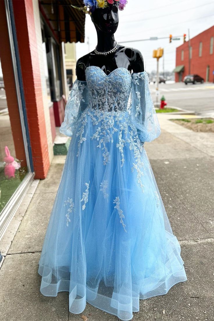 Sweetheart Neck Prom Dresses Long with Removable Long Sleeves