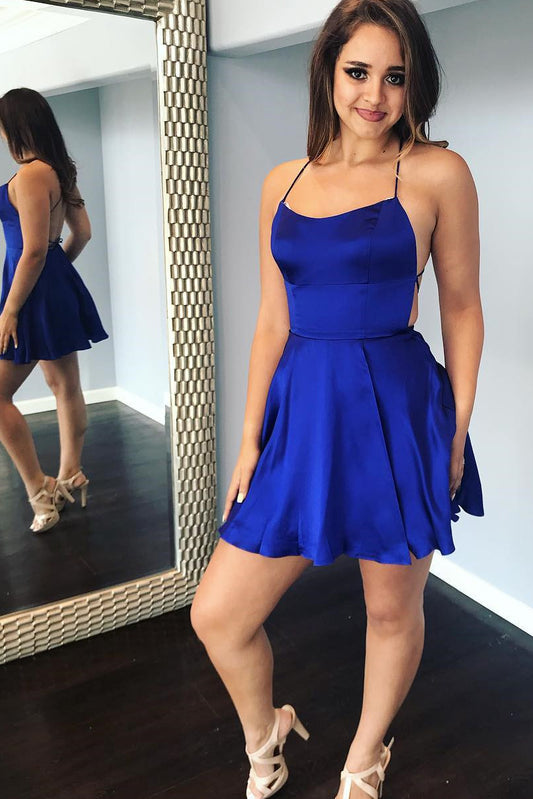 Sexy Blue Homecoming Dress , HOCO Dress, Short Prom Dress ,Back To School Party Dress, Evening Dress, Formal Dress