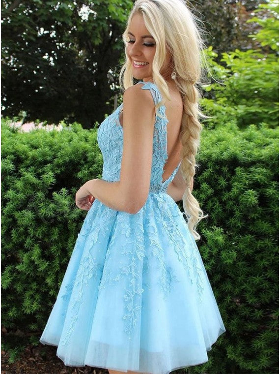 Lace Homecoming Dress, Short Prom Dress ,Dresses For Graduation Party, Evening Dress, Formal Dress, DTH0753