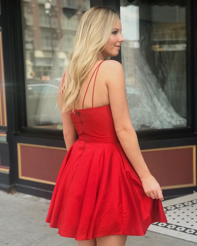 Sexy Red Homecoming Dress , Short Prom Dress, Formal Outfit, Back to School Party Gown