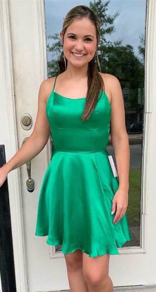 Green Homecoming Dress, Short Prom Dress, Formal Dress ,Graduation School Party Gown