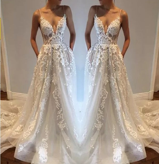 Sexy Lace Wedding Dress, Bridal Gown ,Dresses For Brides