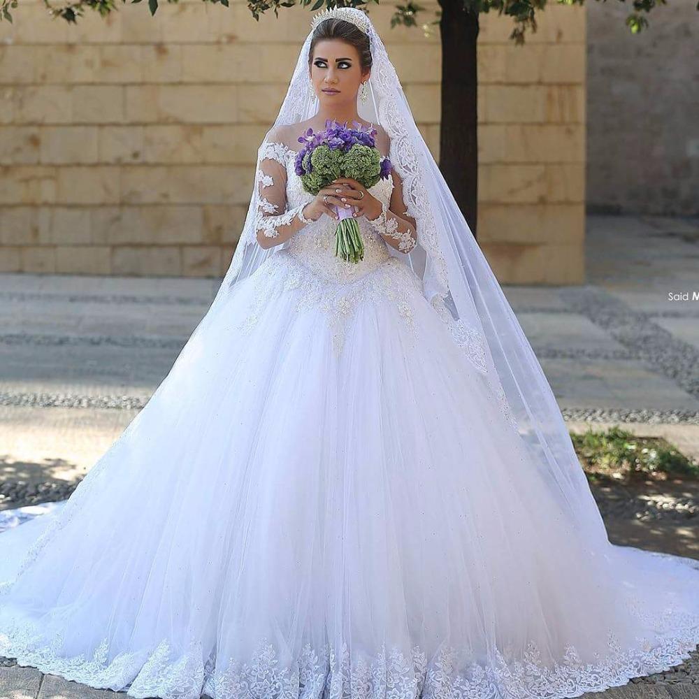 Wholesale Princess Style Wedding Dress with Sleeves, Bridal Gown ,Dresses For Brides