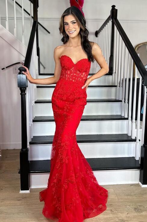 Short Prom Dress Red Corset