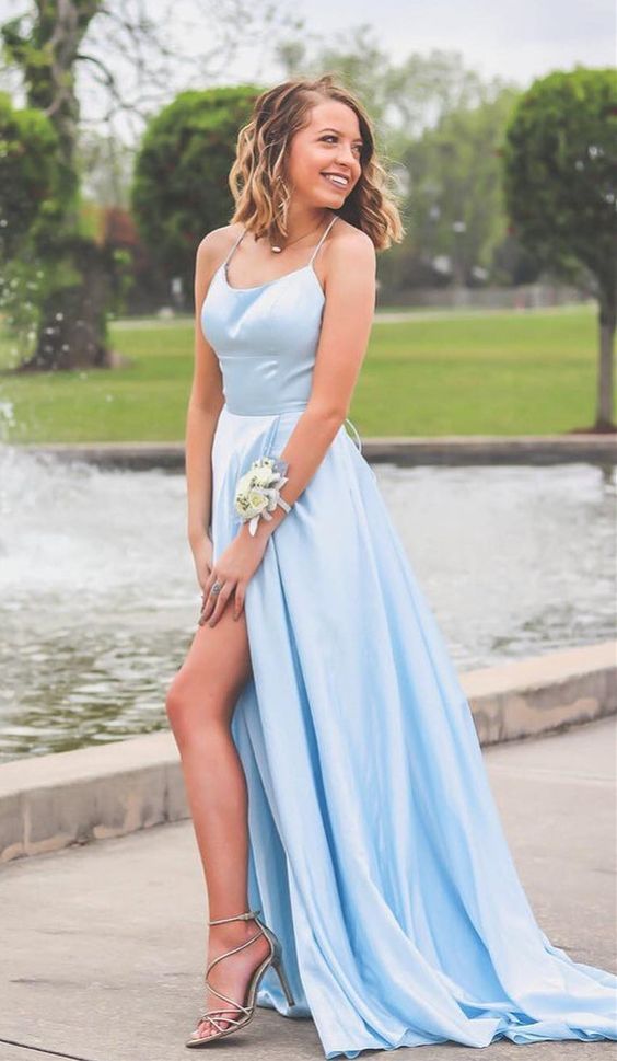 Sexy Prom Dress with Slit, Dresses For Graduation Party, Evening Dress, Formal Dress