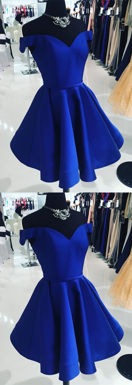 Short Royal Blue Prom Dress, Homecoming Dresses, Graduation School Party Gown, Winter Formal Dress