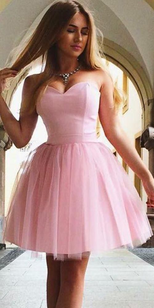 Pink Homecoming Dress, Short Prom Dress ,Dresses For Graduation Party, Evening Dress, Formal Dress, DTH020
