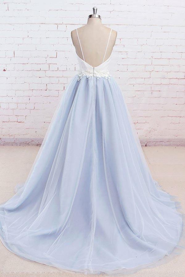 Princess Prom Dress Light Blue, Evening Dress, Formal Dresses, Graduation School Party Dance Dress, DT0387