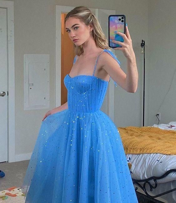 Light Blue Sparkling Homecoming Dress, Short Prom Dress, Graduation School Party Gown