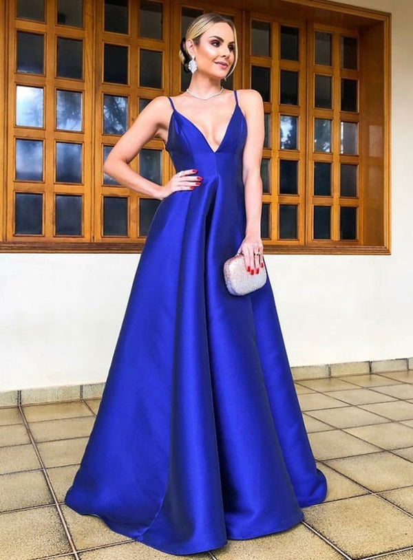 Royal Blue Prom Dress, Graduation School Party Gown, Winter Formal Dre ...