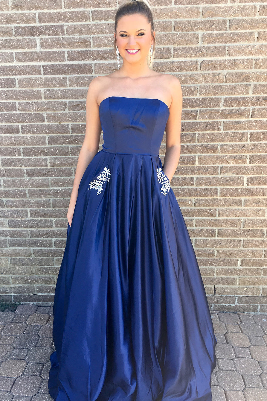 Prom Dresses with Pockets,Dance Dresses, Graduation School Party Gown