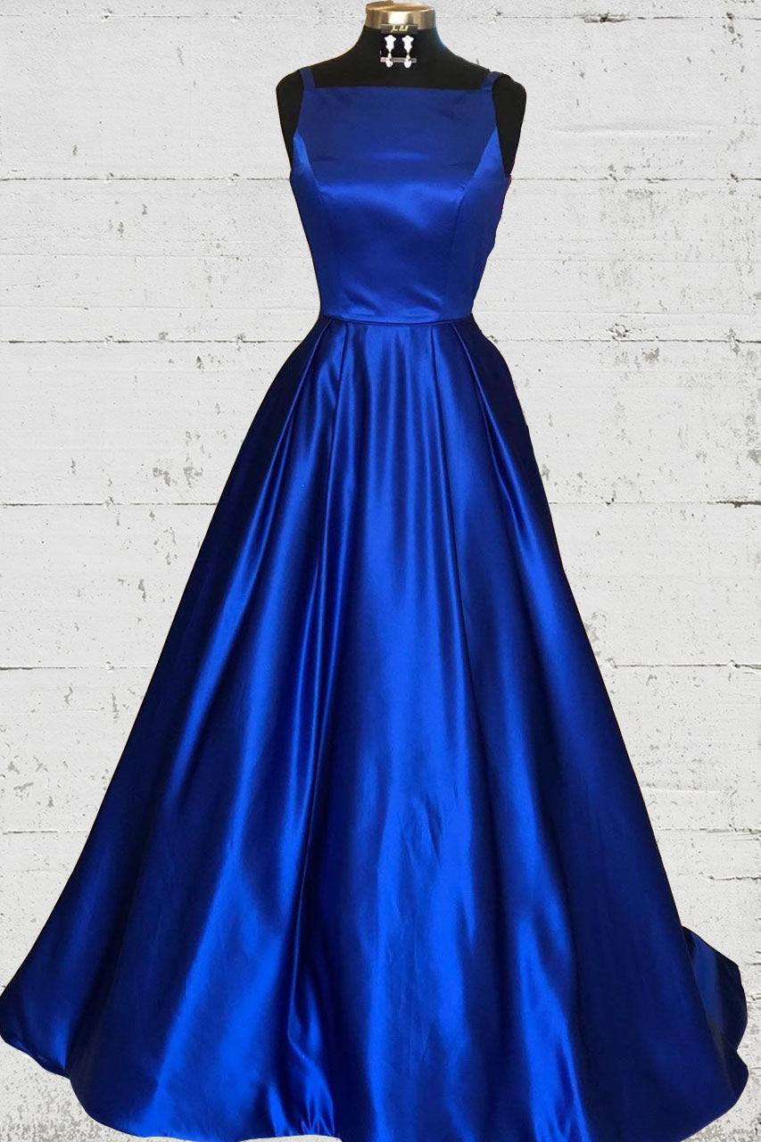 Royal Blue Prom Dress, Pageant Dress, Evening Dress, Graduation School Party Gown