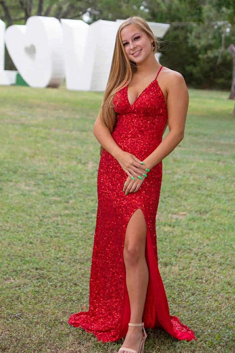 Sexy Prom Dresses with Slit, Formal Dress, Dance Dresses, Graduation School Party Gown