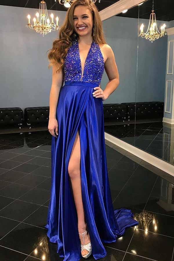 Sexy Royal Blue Prom Dress, Prom Dresses,Evening Gown, Graduation School Party Dress