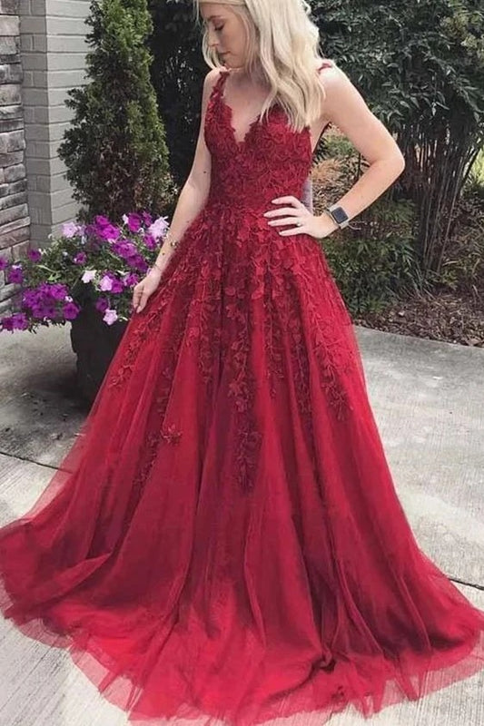 Lace Burgundy Prom Dress 2021, Formal Dress, Evening Dress, Dance Dresses, Graduation Party Dress