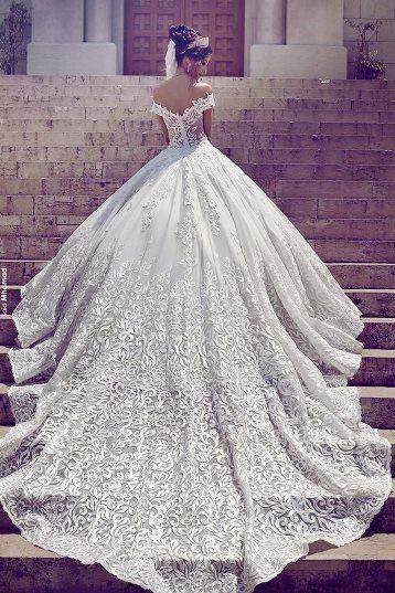 Princess Style Lace Wedding Dress, Bridal Gown ,Dresses For Brides –  DressesTailor