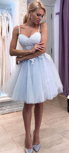 Light Blue Homecoming Dress 2023, Short Prom Dress ,Back To School Party Dress, Evening Dress, Formal Dress