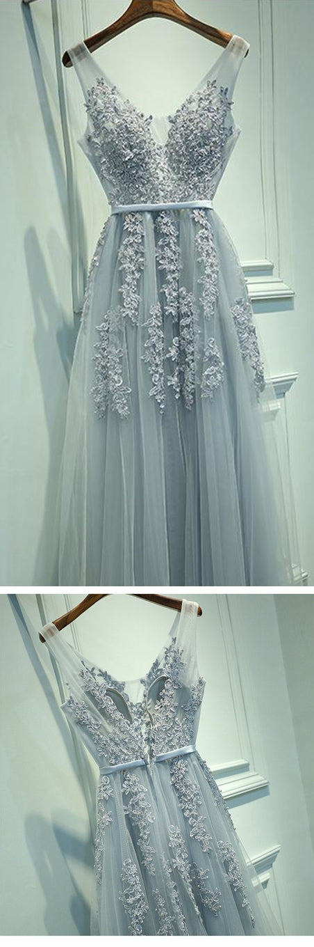 V Neckline Prom Dress For Teens, Evening Gown, Graduation School Party Gown, Winter Formal Dress