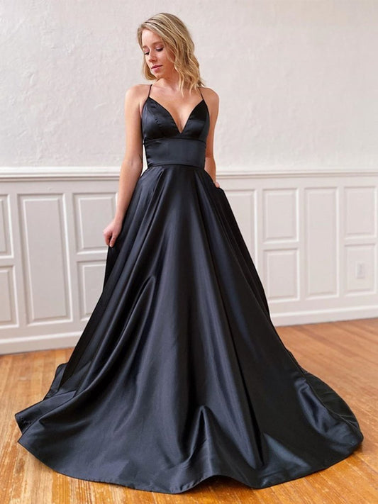 Black Prom Dresses Lace Up Back, Special Occasion Dress, Evening Dress, Dance Dresses, Graduation School Party Gown