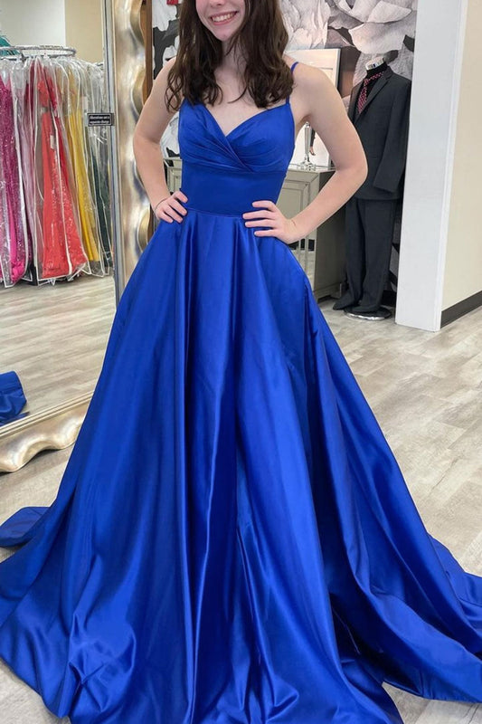 Royal Blue Prom Dress, Dance Dresses, Graduation School Party Gown