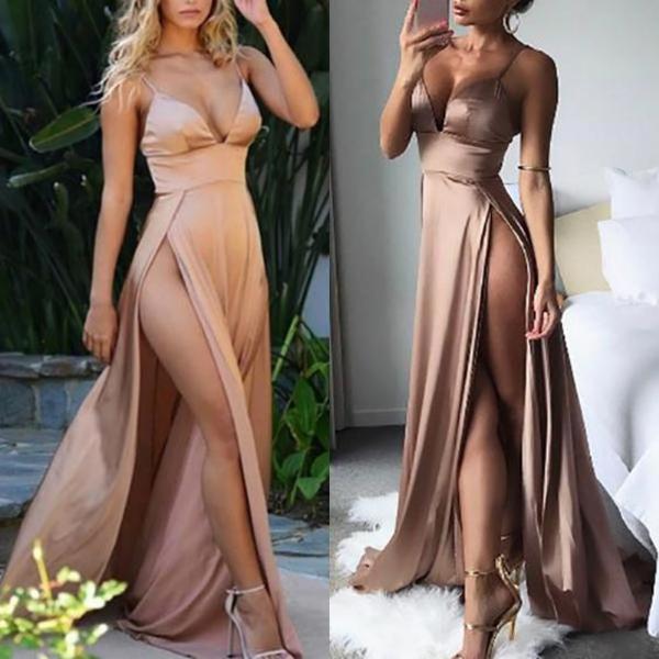 Sexy Prom Dress with High Slit, Ball Gown, Dresses For Party, Evening Dress, Formal Dress