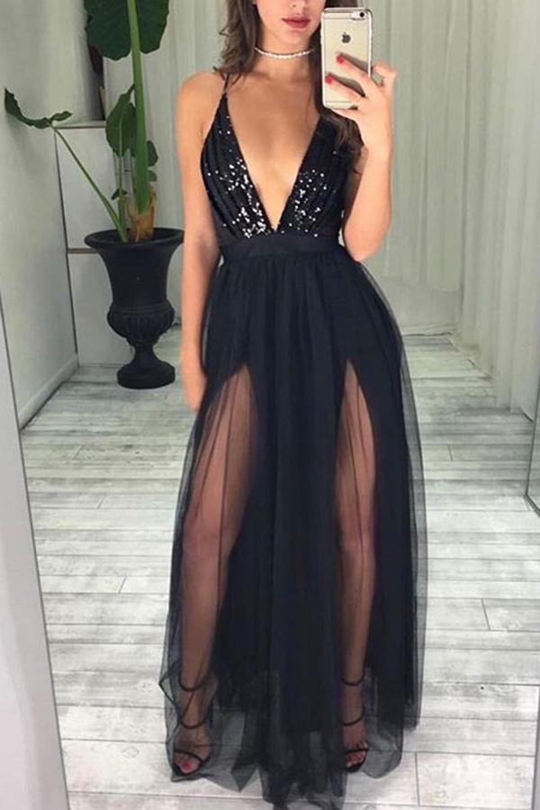 Sexy Black Prom Dresses Long, Dresses For Graduation Party, Evening Dress, Formal Dress