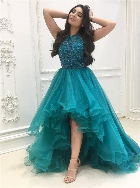 High Low Prom Dress Formal Dress, Evening Dress, Dance Dresses