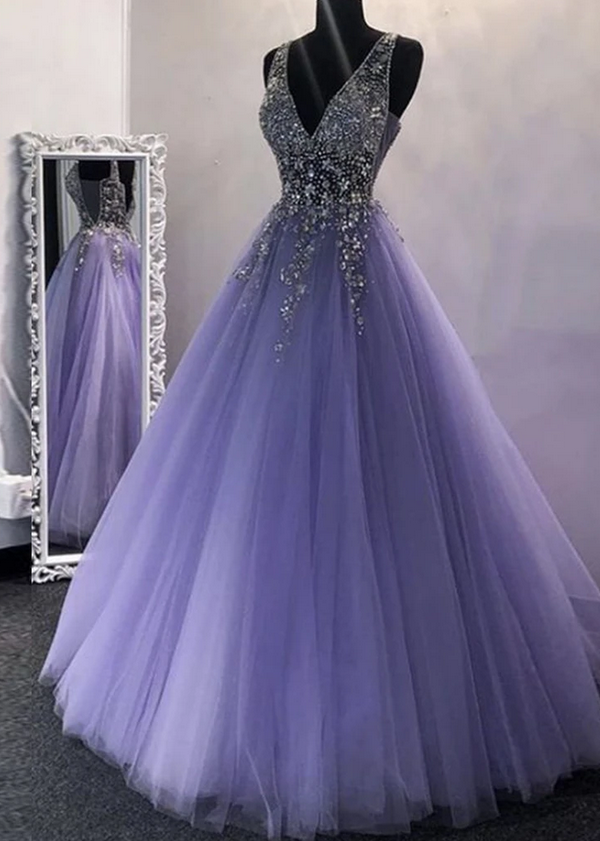 Sexy Long Prom Dresses with Beading,Evening Dresses,Charming Dance Dress
