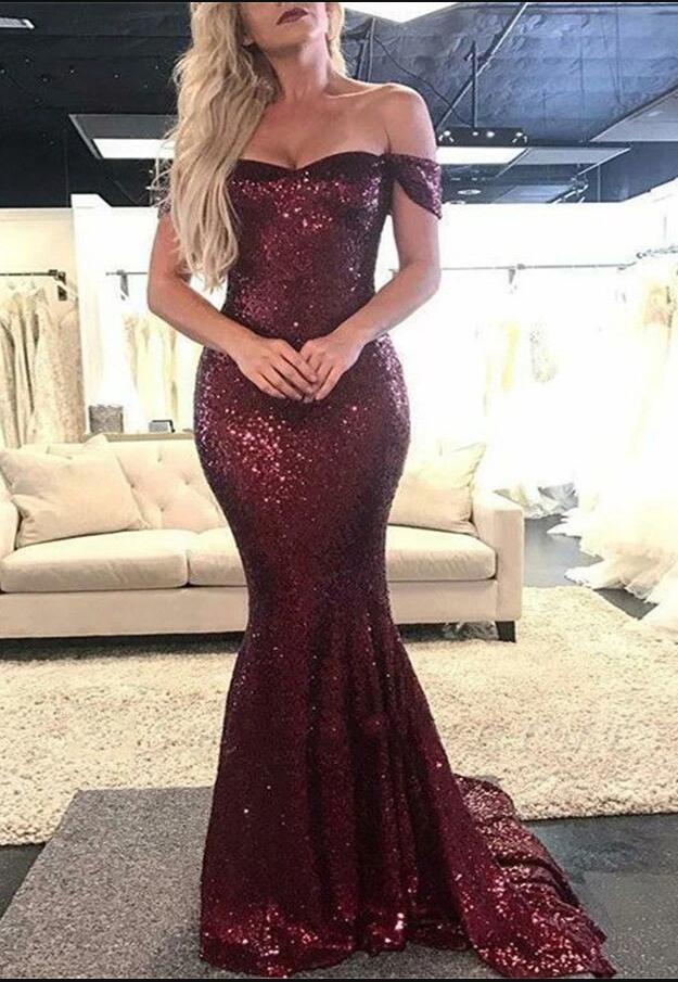 Mermaid Shinning Prom Dress, Special Occasion Dress, Evening Dress, Dance Dresses, Graduation School Party Gown