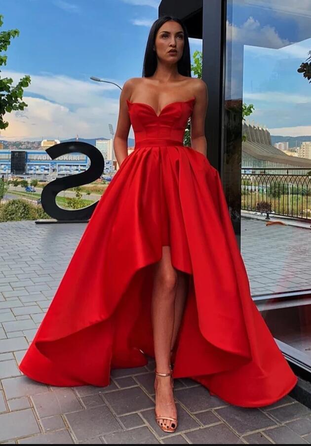 High Low Prom Dress, Special Occasion Dress, Evening Dress, Dance Dresses, Graduation School Party Gown